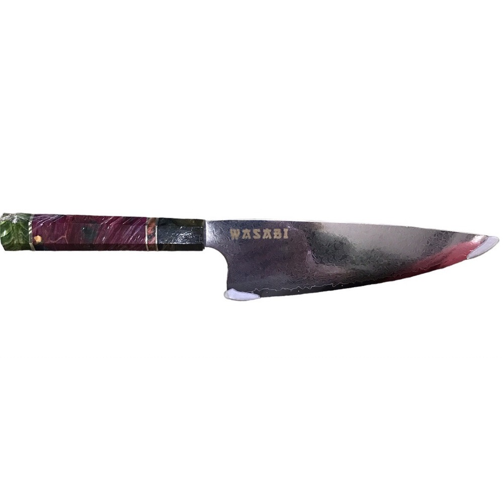 Okinawa  Wasabi Chef  Knife 8.1 Damasus Steel New In Box